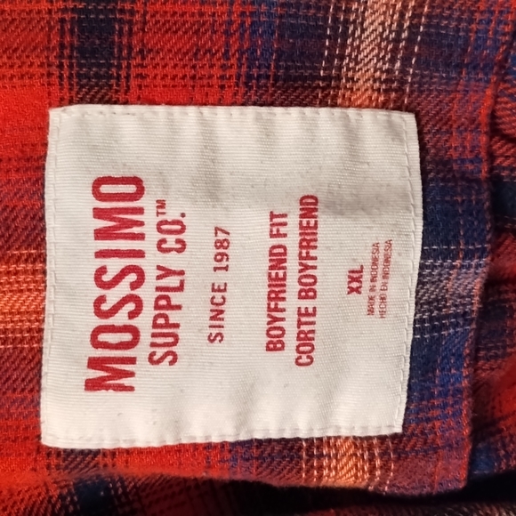 Women's flannel red and blue - Picture 4 of 5